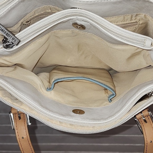 Giani Bernini Cream and Blue Shoulder Bag - Picture 11 of 16